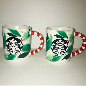 STARBUCKS CHRISTMAS 2019 2 MUG SET CANDY CANE